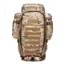 Sacs 70L Outdoor Military combinés sac à dos Multifonction Rifle Rucksack Men Travel Camping Randonnée Sac à dos Tactical Assault à paquet