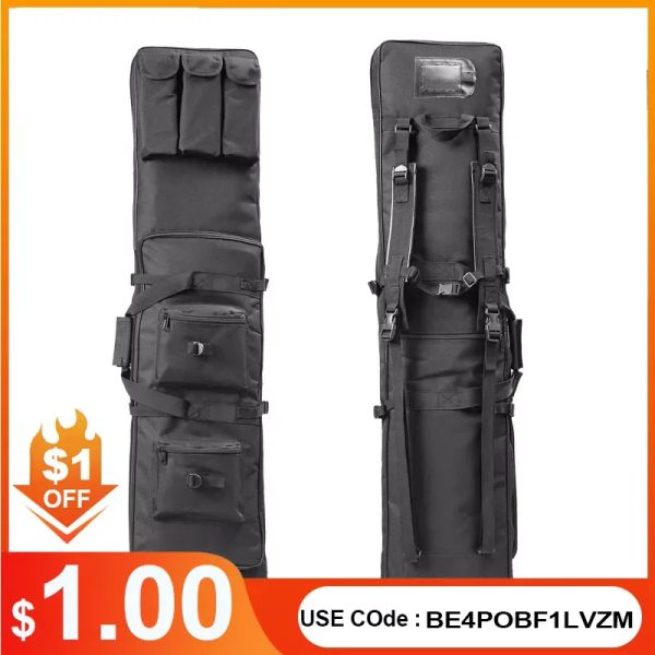 Sacs 85 100 120cm Tactical Gun Sac Case de carter de carabine Sac à dos Sniper Carbine Airsoft Shoot Carry Sacs d'épalsine Accessoires de chasse