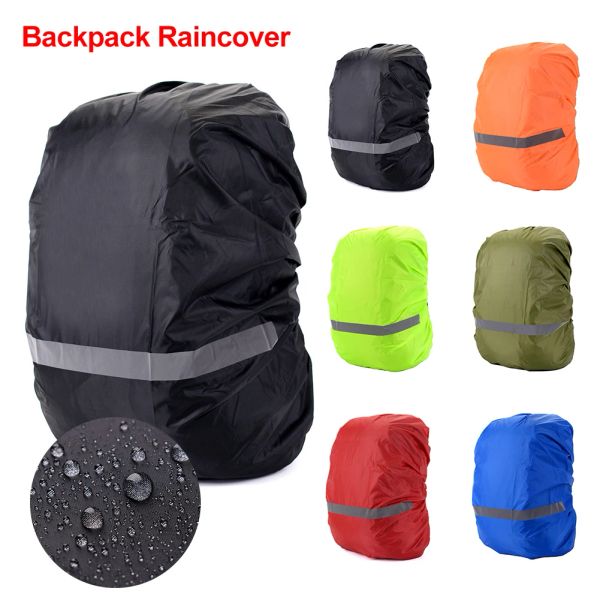 Sacs 870L Reflective sac à dos Couverture de pluie extérieure Randonnée de randonnée de randonnée de sac d'escalade Couverture de pluie étanche pour le sac à dos