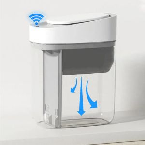 Sacs 9/15L capteur intelligent poubelle étanche salle de bains ensachage automatique poubelle étroite adsorption poubelle poubelle poubelle