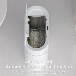 Sacs 9L ensachage automatique poubelle de salle de bain intelligente charge USB sans contact capteur Intelligent étroit poubelle maison poubelle électrique