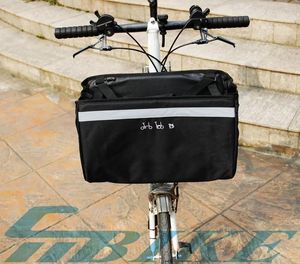 Sacs Aceoffix pour sac Brompton panier de vélo pliant sac panier à légumes tissu imperméable support de vélo accessoires avec cadre intérieur