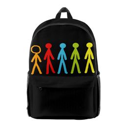 Tassen Alan Becker Merch Backpack Adult Kids School Tas Hiphop Daypack 2023 Casual stijl Zipper Traval Bag Unisex Fashion Bags