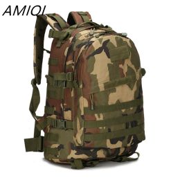 Bolsas amiqi 3D mochila táctica al aire libre ejército militar 800d oxford mochilas de viajes multifuncionales para camping mochila de camuflaje