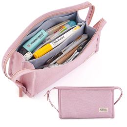 Sacs Angoo Dualside Handle Cur crayon sac Cas de stylo grand sac à main de rangement portable pour la papetery École de voyage étudiant F989