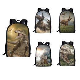 Sacs Animaux Imprimez des sacs d'école de dinosaure cool pour garçon de jeu de sacs à dos pour adolescents pour adolescents pour adolescents pour l'adolescent