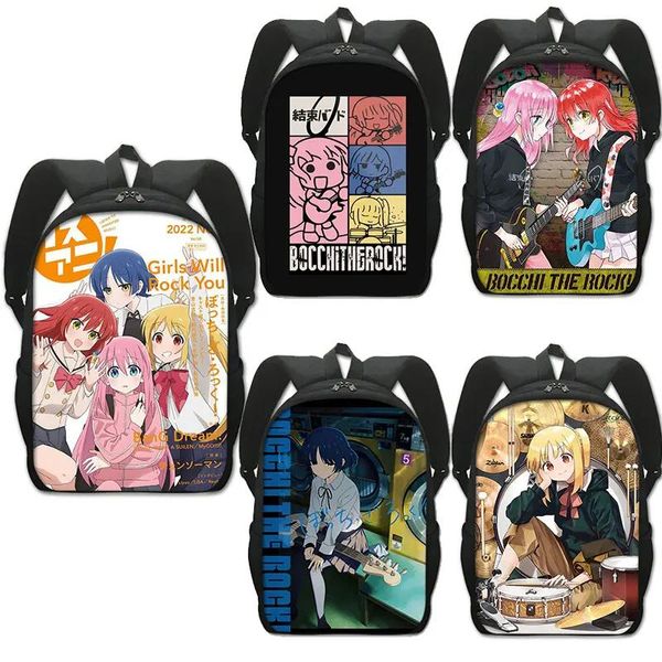 Bolsas Anime ¡BOCCHI LA ROCA! Mochila Dibujos animados Hitori Gotoh Ijichi Nijika Bolsas escolares para estudiantes para adolescentes Mochila para computadora portátil Mochila