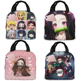 Tassen Anime Lunch Bag Tote Maaltijdtas Herkbruikbare geïsoleerde Portable Anime Lunch Box For Women Heren Boy Girl Work School Picnic