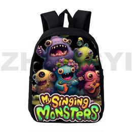 Tassen anime mijn zingende monsters game backpack mannen waterdichte laptop reisschool tassen 12/16 inch kinderboekenbag rucksack kleuterschool