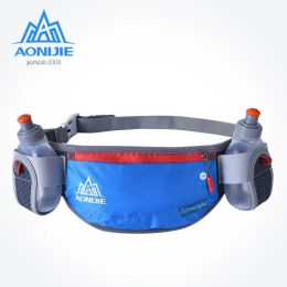 Sacs Aonijie Hydratation Pack Pack de taille légère Sacs de taille imperméable Sac de ceinture de téléphone pour le jogging Running Running avec bouteille de 2 pcs