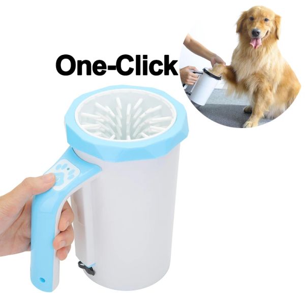 Bolsas Automáticas Lavadora de pie de mascota eléctrica EU US US Pies Copa de limpieza Limpieza de la herramienta limpia Raqueta de pincel de silicona para perros grandes