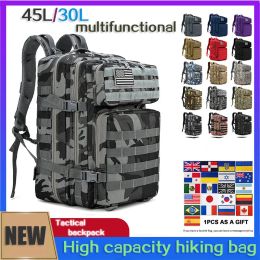 Sacs à dos 30L/45L Camping chasse hommes femmes militaire tactique sac à dos 3P armée Molle sac d'assaut voyage randonnée sacs imperméables