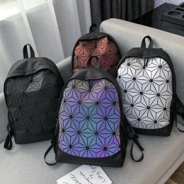 Sacs sac à dos hommes femmes mode colorée sac géométrique sac futuriste sac à dos simple d'étudiant simple sac de rue