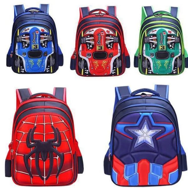 Sacs sacs à dos Enfants imperméables 3D Racing Car School Sac mignon design animal sac à dos garçons garçons enfants