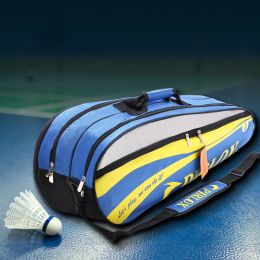 Sacs Badminton Sac 4 ~ 6 packs avec sac de raquette de sac de chaussures indépendant pour hommes et femmes épaule étanche Badminton Racquet Sac 40