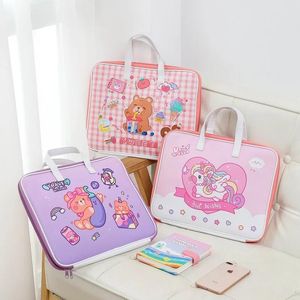 Tassen Bentoy Milkjoy Girls Bear Unicorn Laptop Bag 13 13,3 inch Travel Business Mac Case Kawaii Korea Women Cute Handtas iPad Bag