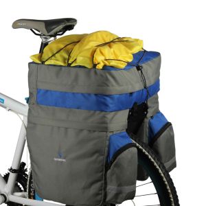 Sacs sac à vélo de vélo 60L Rack arrière trunk vélo lage arrière siège Panier deux sacs à vélo de rangement de selle de rangement de pluie