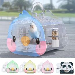 Sacs Bird Carrier Cage Mignon et sûr Design Clear Parrot Carrier Carrier Bag Outdoor Travel Camping Ventilated and Lightweight Backpack