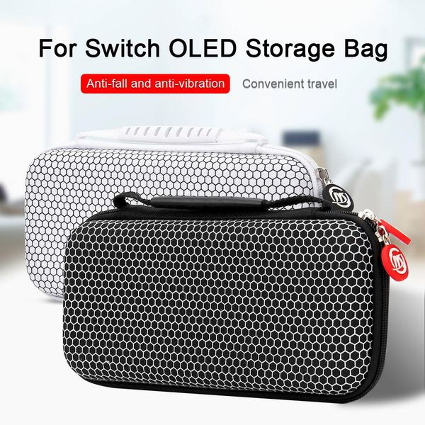 Bolsas Negro Portable Eva Storage Carrying Bag Case para NS Switch OLED Cubierta de cubierta dura OLED Caja impermeable para Nintendo Switch OLED