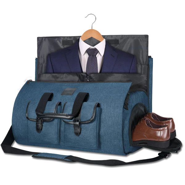 Sacs Blue multifonction hommes adaptés de rangement sac de voyage à grande capacité sac à main mâle mâle de voyage imperméable sac duffel chaussures poche cc