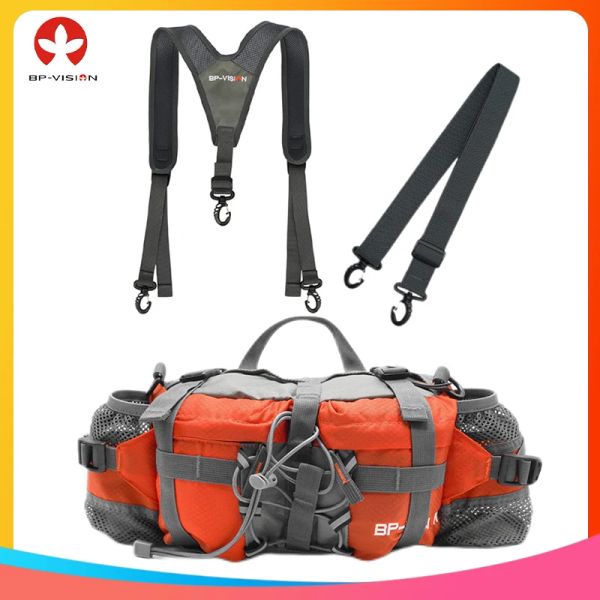 Bolsas BPVISION Caminata al aire libre Bolsa de cintura Hombre Ciclismo Mochila impermeable Deportes de montaña Fanny Pack Camping Nylon Caza Accessori