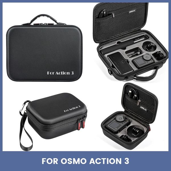 Bolsas accesorios para cámara bolsa de almacenamiento para OSMO Action 3 caja de almacenamiento de Estuche de transporte portátil para cámara deportiva DJI Action 3