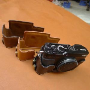 Sacs Caméra vidéo sac Corps Half Protection Pu Hard Grip Case pour Fujifilm Fuji Xe3 Xe3 Digital Camera