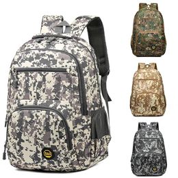 Bolsas Mochila deportiva de camuflaje para hombre, tela Oxford, mochila impermeable para escuela secundaria, senderismo al aire libre, almacenamiento de ocio, bolsa para acampar