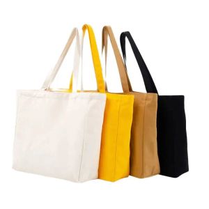 Tassen canvas boodschappentas draagbare vouwtas tassen handtas voor buiten reizen vrouwen schoudertas herbruikbare shopper opbergzakzak pocket
