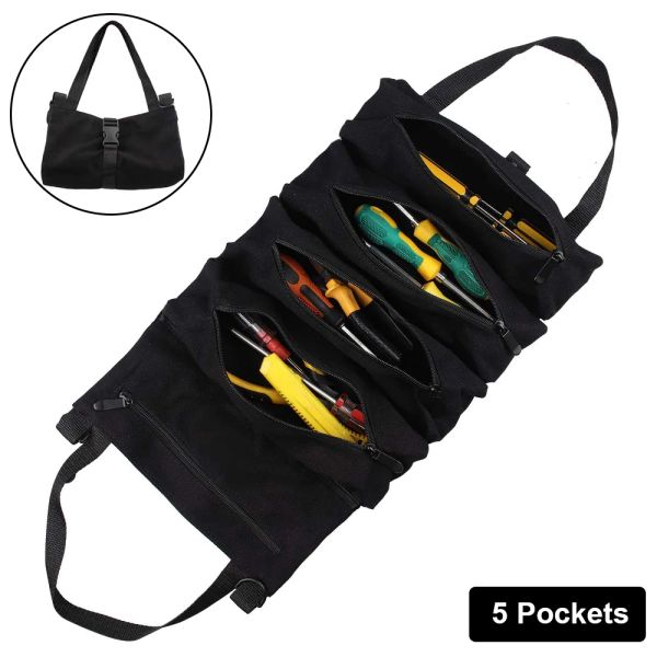 Bolsas organizador de asiento trasero de coche, bolsa enrollable para herramientas, bolsa Molle de almacenamiento táctico, herramienta para colgar, bolsa portadora de herramientas de caza