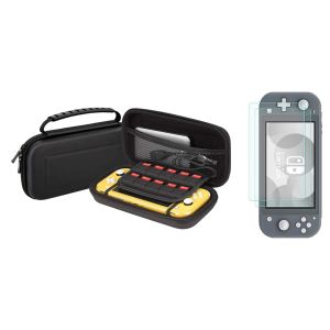 Bolsas Estuche de transporte Compatible con Nintendo Switch Lite Bolsa protectora de almacenamiento dura EVA con 2 protectores de pantalla de vidrio templado