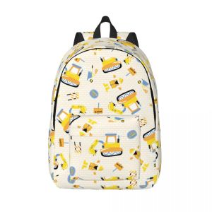 Tassen Cartoon graafmachine Digger Backpack voor kinderen kinderen kleuterschool schoolbagstudenten bouwvoertuigen borden Bookbag Bagpack