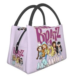 Tassen cartoon sexy bratz geïsoleerde lunchzakken voor vrouwen cartoon manga anime herstelbaar koeler thermisch eten lunchbox ziekenhuis kantoor