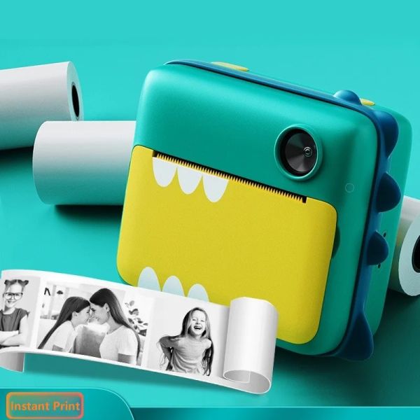 Sacs Enfants Camera instantanée Caméra imprimé pour les enfants 1080p photo vidéo Caméra numérique avec un cadeau d'anniversaire en papier imprimé pour enfant fille