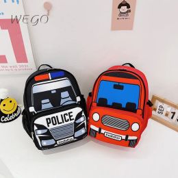 Sacs pour enfants Sacs Fashion Small Police Car Schoolbag Barfaces et filles Corée de la mode coréenne Snack Snack Pack