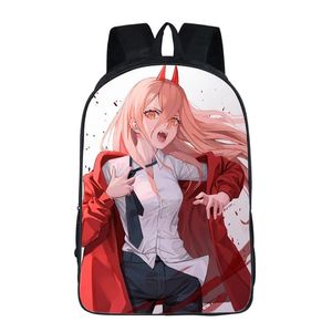 Tassen klassieke populaire anime chainsaw notebook backpacks leerling schooltassen 3D print oxford waterdichte jongens/meisjes laptop rugzakken