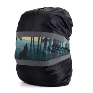 Sacs Colore de pluie colorée Couverture de pluie 2045L Modèle réfléchissant Randonnée Randonnée Rucksack Spamesproof Couvercle Voyage Mountainer Gear AVA160