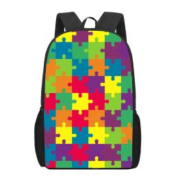 Bolsas de colorido personalidad de arte imprimiendo niños bolsas escolares mochila para niños para niñas para niñeras