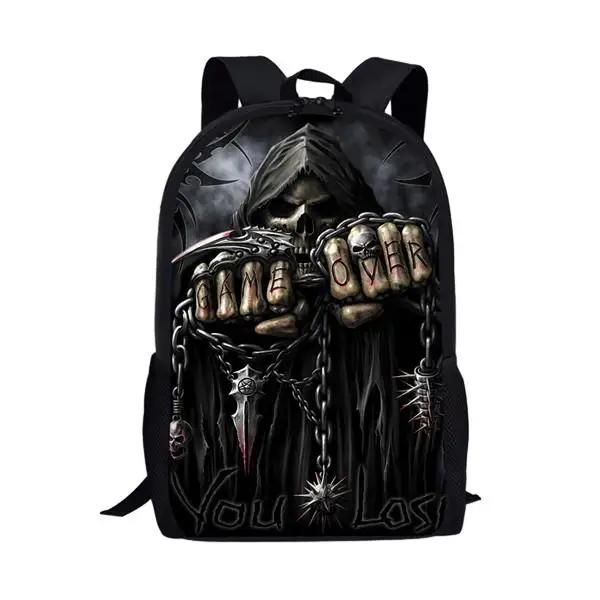 Sacs Cool crâne imprimer hommes sac à dos enfants garçons filles sacs à dos enfant sacs d'école pour adolescent quotidien sac à dos livre sac sacs à dos Bookbag