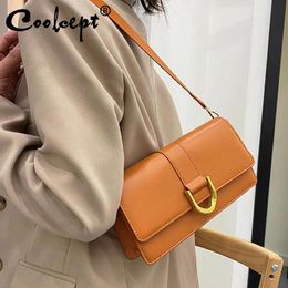 Sacs Coolcept Designer Femmes aisselle PU Leather Fashion Foom Sac à épaule Luxury Metal Decoration Quality Femmes Daily Handsbag