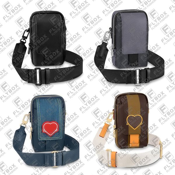 Sacs Cross Body M81060 M81005 Volet Double téléphone Messenger Men Designer Crossbody Purse Livraison rapide M81321 M81323 M57089