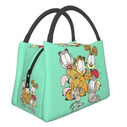 Sacs Custom Garfields and Friends Cat Cat Sac Men Femmes Femmes Thermal Cooler Isulates Boîtes à lunch pour voyages de bureau