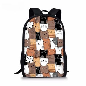 Sacs mignons dessin animé chat imprimé sac à dos garçons garçons sacs scolaires bancs de livre décontracté sacs