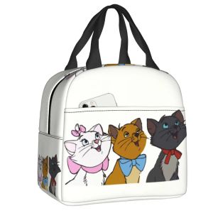 Sacs Cat mignon Boîte à lunch portable Femmes Découpe KAWAII CARTOONIQUE CARIÈRE COLATER CHARMER THERMAL ISOLURE LANS LAND