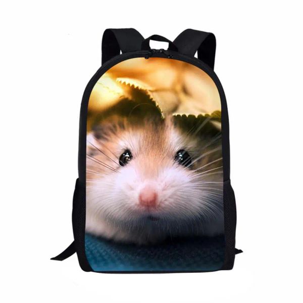 Sacs mignons hamster imprimé enfants sac école sac d'étudiant sac de livres enfants pour enfants sac à dos boy fille quotidienne sac à dos décontracté sacs sacs à dos