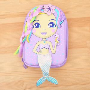 Sacs Étui à crayon à école mignonne pour les filles Boîte de cartouche grande crayon EVA Big Stationery Sac Kawaii Strater Pen Sachet