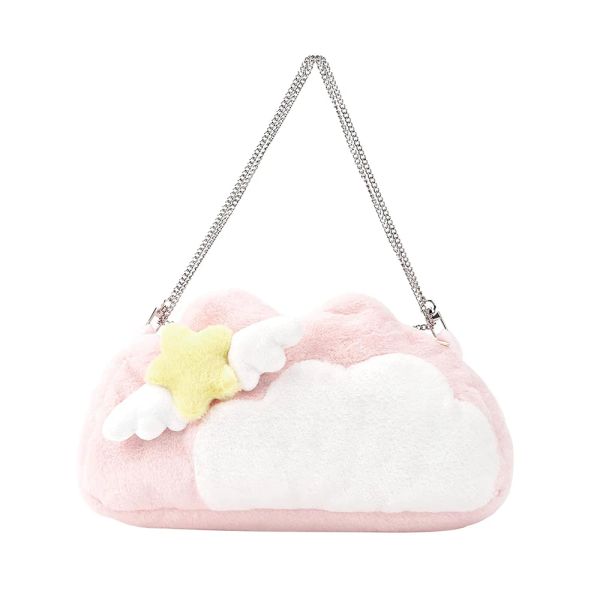 Sacs Sac à bandoulière mignon en peluche rose avec dessin animé, étui de transport compatible avec Nintendo Switch OLED/Switch Lite/Switch, sac de rangement