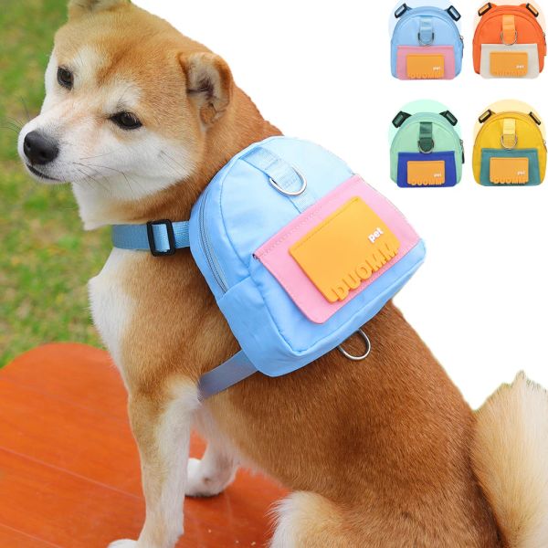 Sacs Puppies mignonnes du sac à dos chiens de chien Satchel Fournitures pour animaux de compagnie Chiens Traction des fournitures dorsales thoraciques