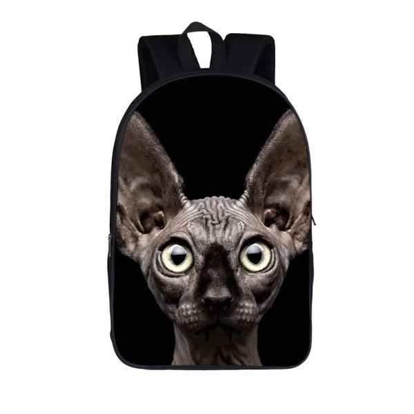 Sacs mignons sphynx cat motif de chat décontracté sac à dos femme hommes voyage à sacs d'étudiant sacs d'étudiants adolescents garçons filles sacs d'épaule sacs