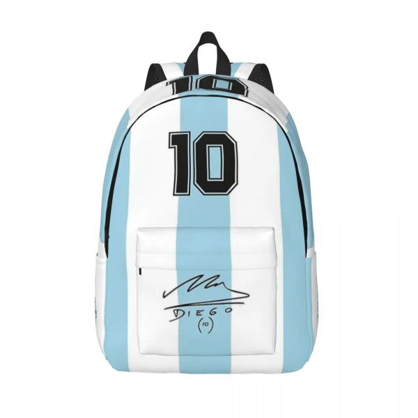 Bolsas D10s Argentina 86 Diego Maradona D10 Mochila para bolsas de fútbol Bolsa de fútbol Bolso de fútbol para niñas Niñas Daypack Durable